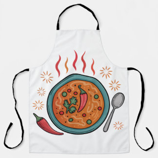 Warm Spicy Curry Food Art Apron