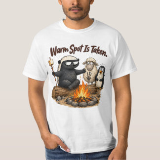 Warm Spot Is Taken Honey Badger Camping Design T-Shirt