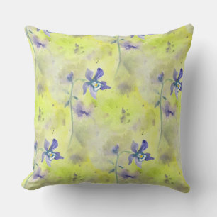 warm spring floral throw pillow
