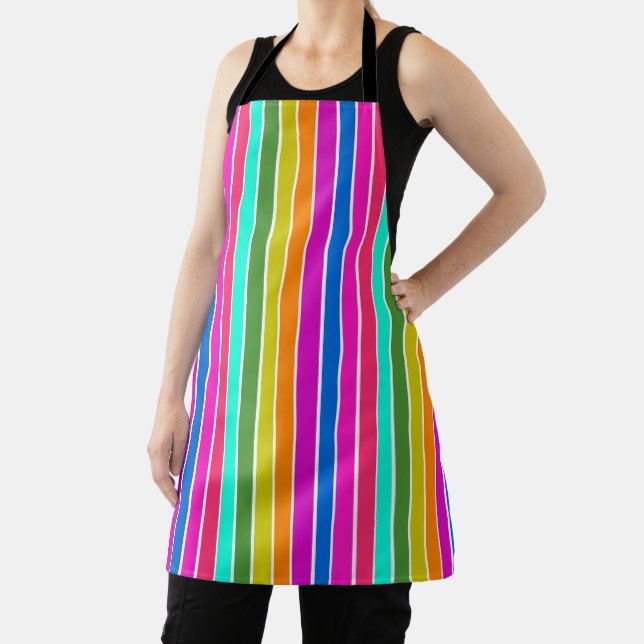 Warm Spring Stripes  Apron (Insitu)