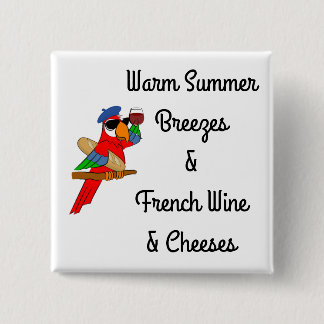 Warm Summer Breezes Parrot Button