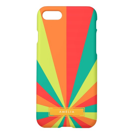 Warm Summer Personalized Name Colour Wheel iPhone 8/7 Case
