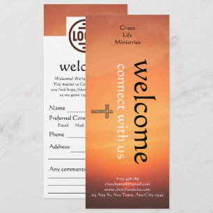 Warm Sunset Church Connection Card