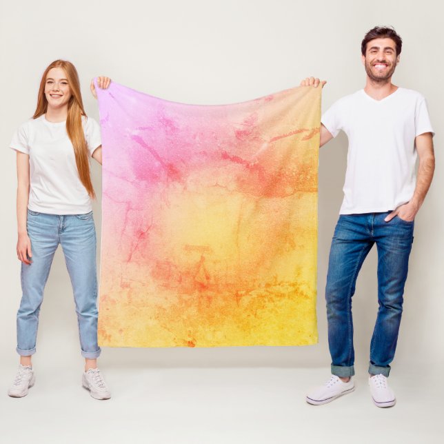 Warm Sunset Gradient Fleece Blanket (In Situ)