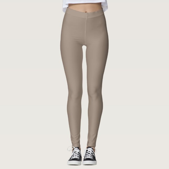 Warm Taupe Boho Leggings (Front)