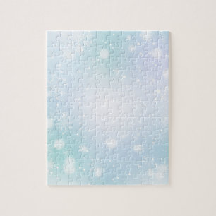 Warm Teal and Purple  Winter Wonderland Snowflakes Jigsaw Puzzle