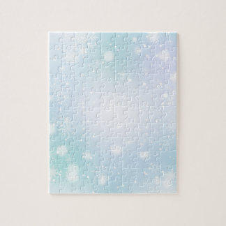 Warm Teal and Purple  Winter Wonderland Snowflakes Jigsaw Puzzle