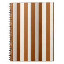 Warm Terracotta and Cream Vertical Stripe