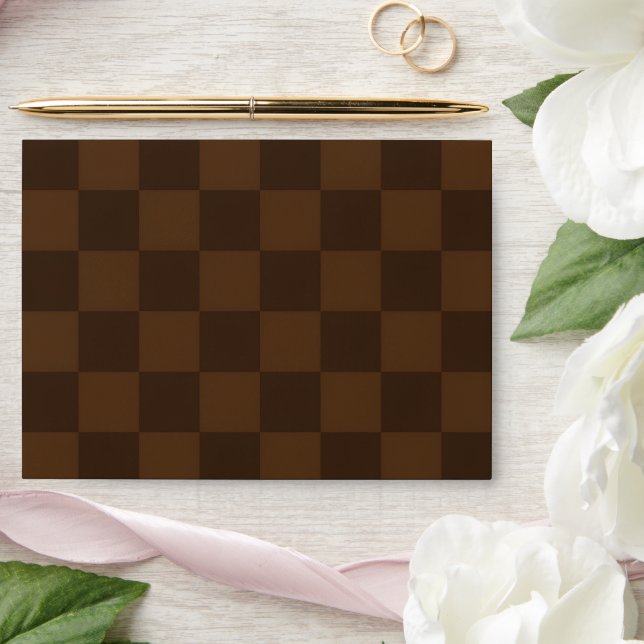 Warm Timeless Rich Brown and Dark Brown Earthy  Envelope (Wedding)