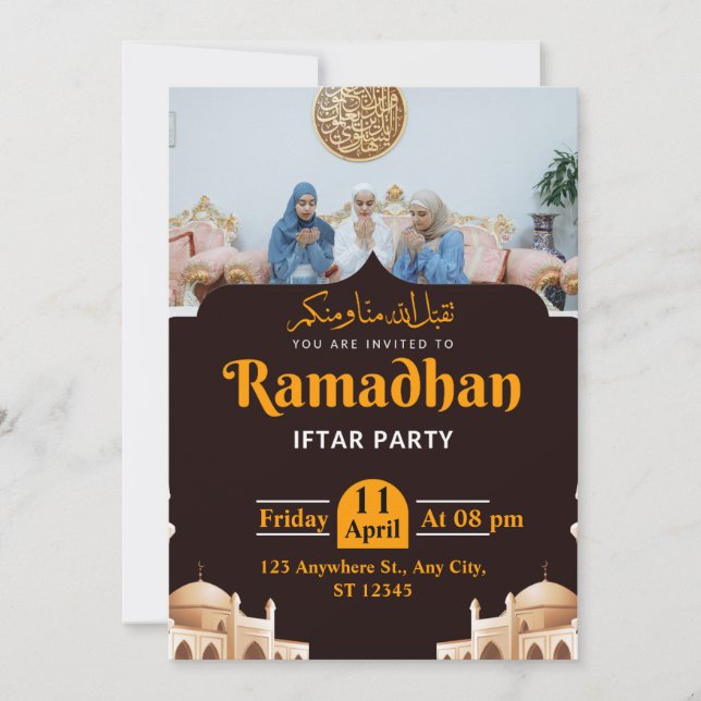 Warm Togetherness: A Ramadan Iftar Party Invitation (Front)