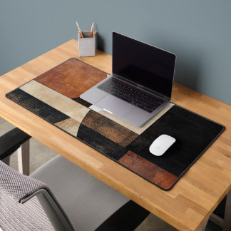Warm-Toned Geometric Design for Rustic stlye Desk Mat