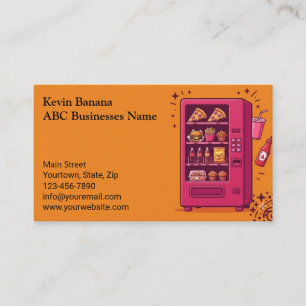Warm Tones Vending Machine Business Card