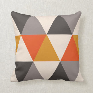 Warm Triangles Throw Pillow