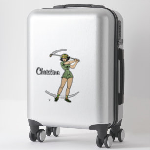 Warm Up for Golfing Personal Lady Golfer Green