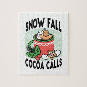 Warm Up with Snow Fall Cocoa Calls - Winter Drink Jigsaw Puzzle