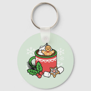 Warm Up with Snow Fall Cocoa Calls - Winter Drink Keychain