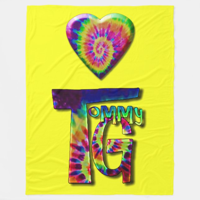 Warm up with Tommy! Fleece Blanket (Front)