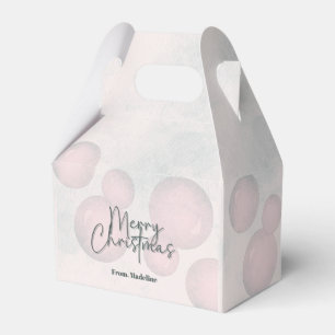 Warm watercolor holiday Christmas party invitation Favor Box