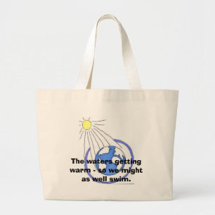 warm waters large tote bag