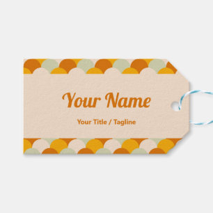 Warm Wave Social Media Business Card Gift Tags
