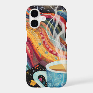 Warm Waves Morning Brew – Art vibrant du café
