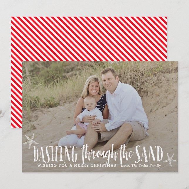 Warm Weather Christmas Card Holiday Card (Front/Back)