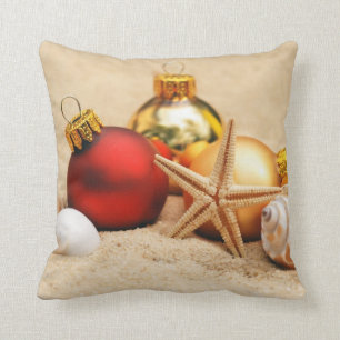 Warm Weather Christmas Throw Pillow