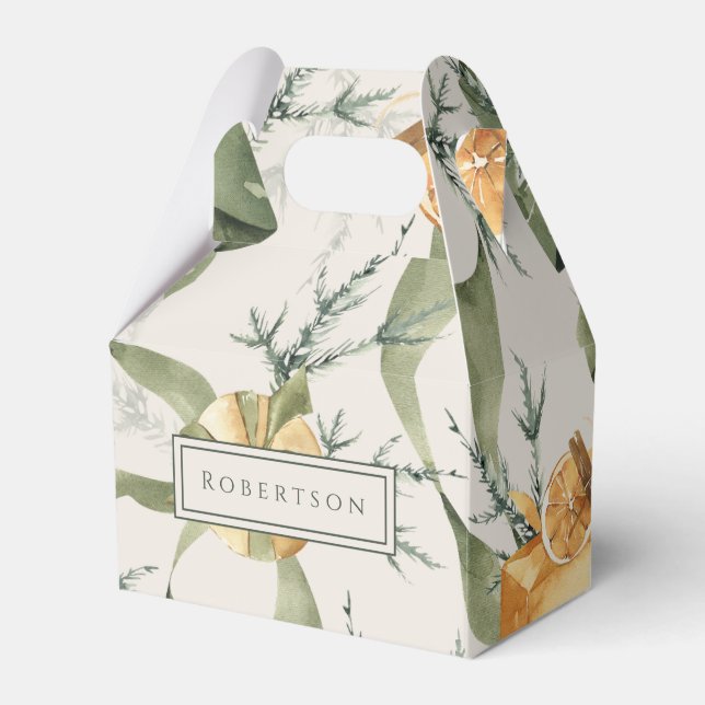 Warm Winter Charming Christmas Custom Favor Box (Front Side)