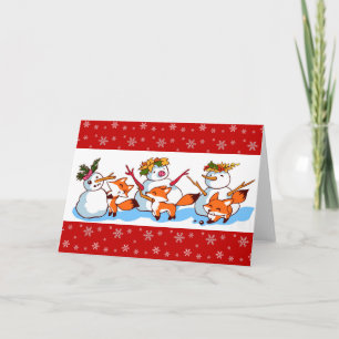 Warm winter cute cartoon card