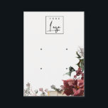 Warm Winter Festive Foliage 2 Logo Earring Display Business Card<br><div class="desc">If you need any further customisation please feel free to message me on yellowfebstudio@gmail.com.</div>