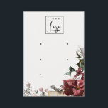 Warm Winter Festive Foliage Logo 3 Earring Display Business Card<br><div class="desc">If you need any further customisation please feel free to message me on yellowfebstudio@gmail.com.</div>