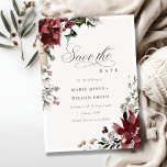 Warm Winter Festive Foliage Save The Date Card<br><div class="desc">If you need any further customisation please feel free to message me on yellowfebstudio@gmail.com.</div>