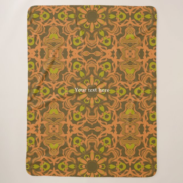 Warm Winter Liquid Mandala Art  Sherpa Blanket (Front)