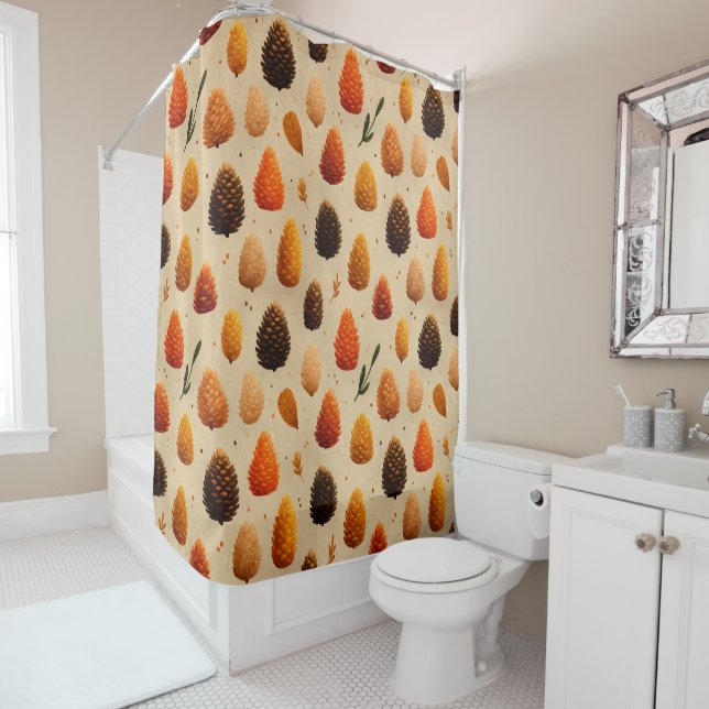 Warm Winter Pinecones Pattern (In Situ)