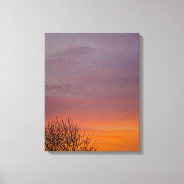Warm Winter Sunrise, Ohio Canvas Print (Front)