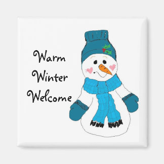 Warm Winter Welcome Magnet