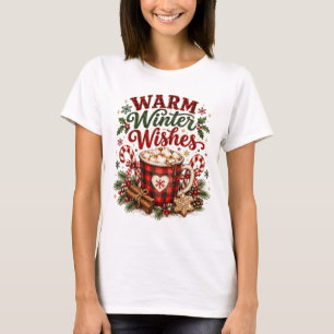 Warm Winter Wishes Christmas Shirt, Cozy Buffalo P T-Shirt