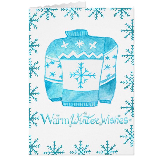 Warm Winter Wishes Christmas Sweater (Front)