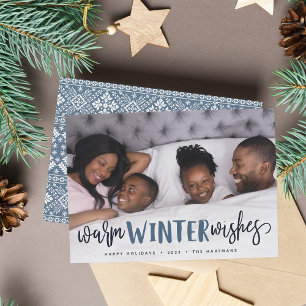 Warm Winter Wishes Holiday Card