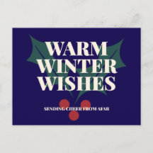 Warm Winter Wishes Holly Typography
