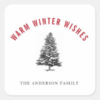 Warm Winter Wishes Spruce Tree Christmas