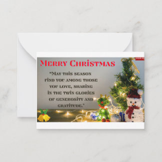"Warm Wishes and Joyful Moments" Card