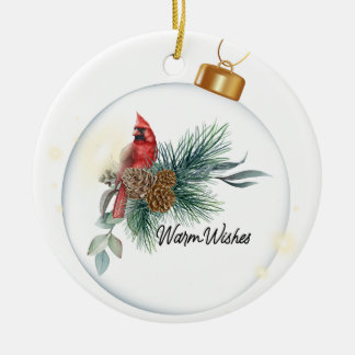 Warm wishes ceramic ornament