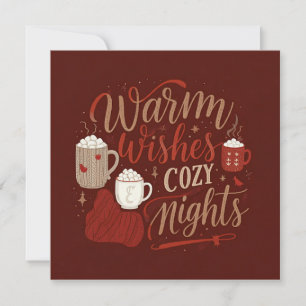 Warm Wishes & Cozy Nights - Celebrate the Comfort Holiday Card