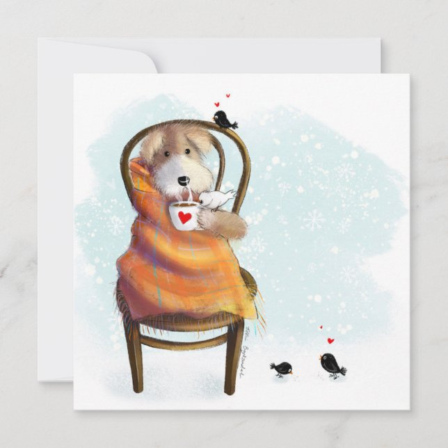 Warm Wishes & Cozy Sips  Thank You Card (Front)