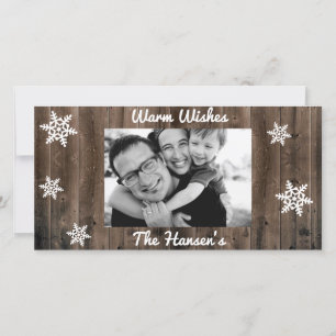 Warm Wishes Customizable Christmas Holiday Card