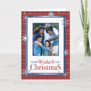 Warm Wishes Elegant Snowflakes Card