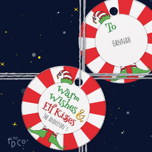 Warm Wishes & Elf Kisses! Favour Tags