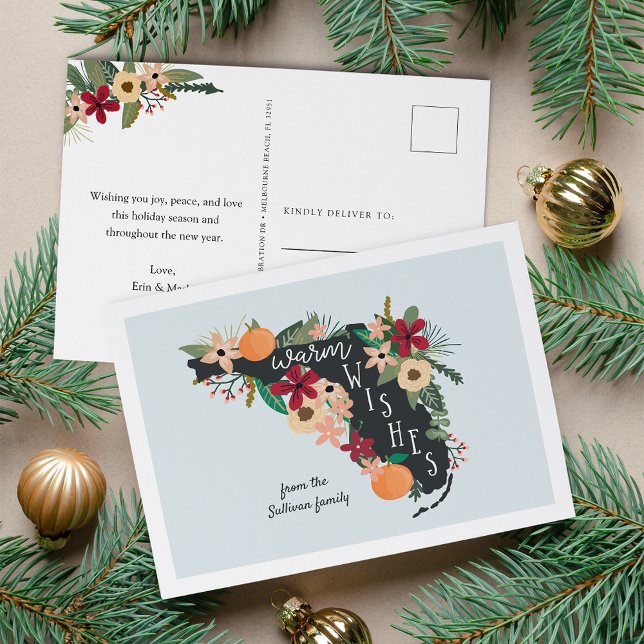 Warm Wishes From Florida Holiday Postcard (Creator Uploaded)