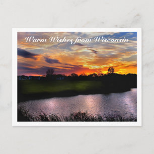 Warm Wishes from Wisconsin Postcard